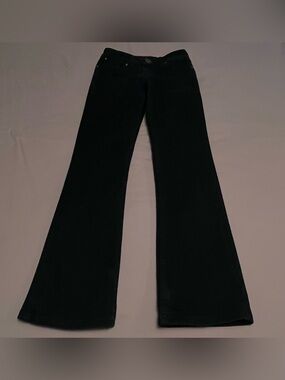 Wrangler Woman’s Black Low-Rise Jeans with Pink Embroidered Brand Size 1/2 x 32